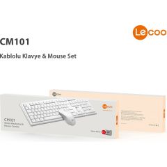 Lecoo Cm101 Beyaz Kablolu Klavye & Mouse Set