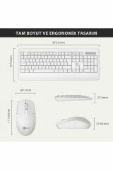 Lecoo Kw202 Kablosuz Klavye & Mouse Set Beyaz