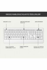 Lecoo Kw202 Kablosuz Klavye & Mouse Set Beyaz