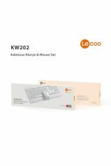Lecoo Kw202 Kablosuz Klavye & Mouse Set Beyaz