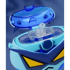 Coco Smile Cocosmile Özel Kutulu 630 ml Pipetli Robot Temalı Tritan Su Matarası -Boyun Askılı Yeşil