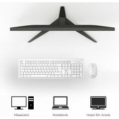 Lecoo Kw200 Kablosuz Klavye & Mouse Set Beyaz