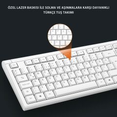 Lecoo Kw200 Kablosuz Klavye & Mouse Set Beyaz