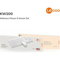 Lecoo Kw200 Kablosuz Klavye & Mouse Set Beyaz