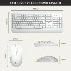 Lecoo Cm105 Beyaz Kablolu Mouse & Klavye Set