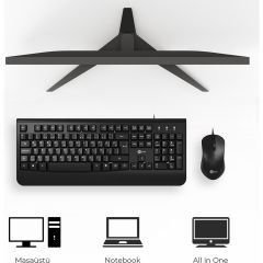 Lecoo Cm105 Siyah Kablolu Mouse & Klavye Set