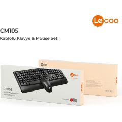 Lecoo Cm105 Siyah Kablolu Mouse & Klavye Set