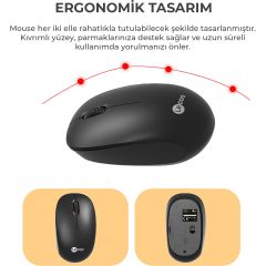 Lecoo Kw200 Kablosuz Klavye & Mouse Set Siyah
