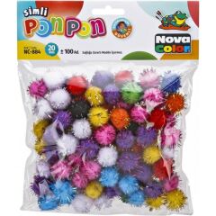 Novacolor  Ponpon Simli 20 Mm 100 Ad.