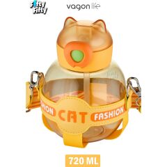 VAGONLİFE 720 ML KILIFLI VE PiPETLİ SU MATARASI Sarı