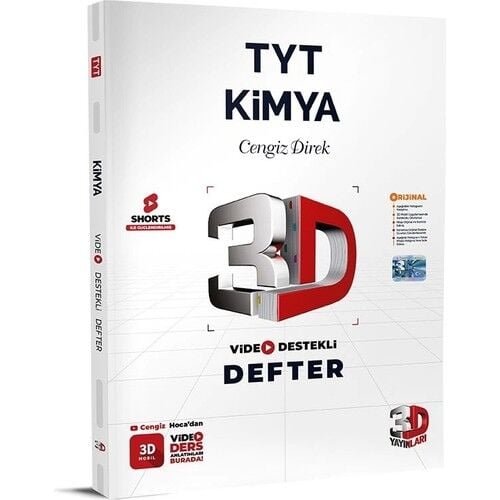 3D Yayınları TYT Kimya Video Destekli Defter