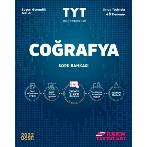 Esen Yayınları Esen 2022 Tyt Coğrafya Soru Bankası