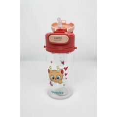 Taros Quokka 450ML Kırmızı Pipetli Askılı Matara