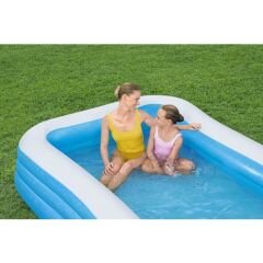 Bestway Dikdörtgen Jumbo Mavi Havuz 54009 (305 x 183 x 56 cm)