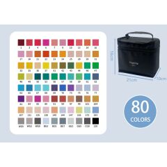 Çift Uçlu Touch Marker Art Tasarım Keçeli Kalem Seti 80’li