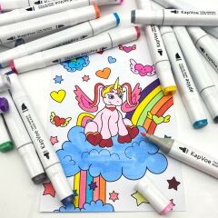 Çift Uçlu Touch Marker Art Tasarım Keçeli Kalem Seti 80’li