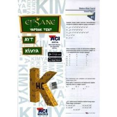 Açı Ayt Kimya Yaprak Test