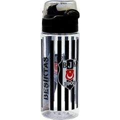 Beşiktaş Çubuk Desenli Plastik Matara 500 ml Siyah 24391