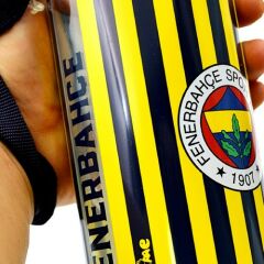 Fenerbahçe Çubuk Desenli Plastik Matara 500 ml Lacivert 24791