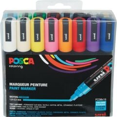Uni-Ball Posca 1.8-2.5 Su Bazlı Boyama Markörü 16 lı