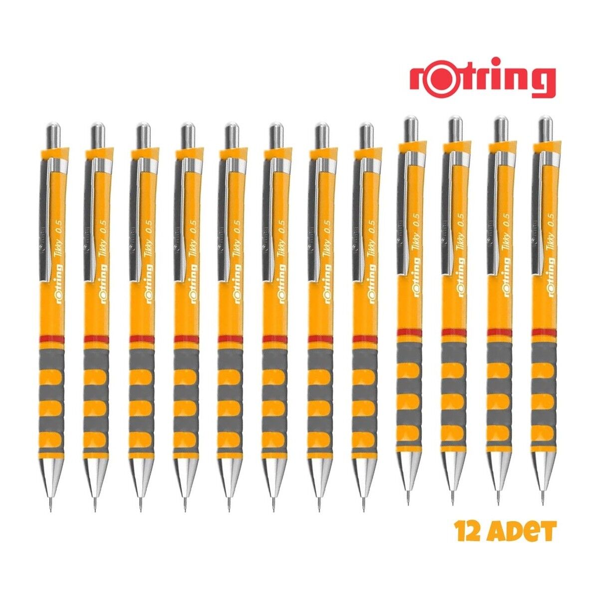Rotring Tikky RD Versatil Kalem 0.5mm Mango Turuncu 12 li paket