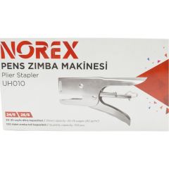 Norex Metal Pens Tipi Zımba Makinesi 24/6-26/6 30-35 Sayfa Kapasiteli UH010