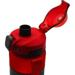 Noki Su Matarası Tritan Auto Kapak Soft Touch Silikon Bantlı Askılı 750 Ml Kırmızı