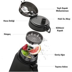 Trıtan Matara  3026  500 Ml Turuncu Mor