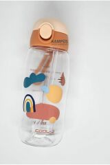 Pipetli Kilitli Trıtan Matara 600ml Turuncu-Kutuda