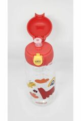 Pipetli Kilitli Trıtan Matara 600ml Kırmızı,Kutuda