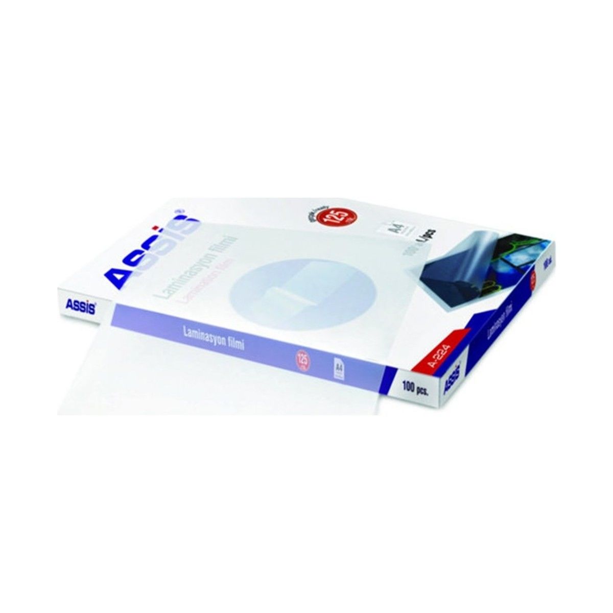 Assis Laminasyon Filmi A4 100 Adet 125 Mikron