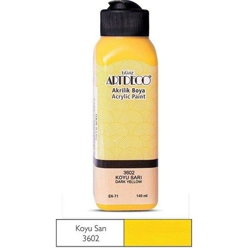 Artdeco Akrilik Boya 140 Ml Koyu Sarı 3602