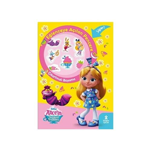 Disney Alice’in Harikalar Pastanesi Eğlenceye Açılan Pencere Çıkartmalı Boyama Kitabı