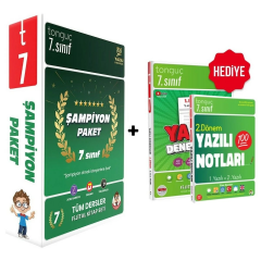 Tonguç Akademi 7. Sınıf Tüm Dersler Şampiyon Paket + 7. Sınıf Yazılı Denemeler - Yazılı Notları 2.dönem
