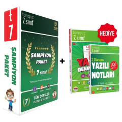 Tonguç Akademi 7. Sınıf Tüm Dersler Şampiyon Paket + 7. Sınıf Yazılı Denemeler - Yazılı Notları 2.dönem