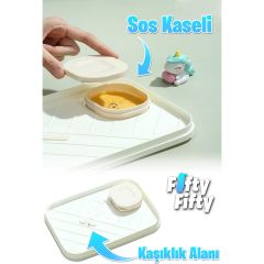 Vagonlife Lunch Box 820 ml Tek Kat Üç Bölmeli Sos Kaseli Yeni Nesil Sefer TASI-FFLBOX10283