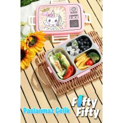 Vagonlife Lunch Box 820 ml Tek Kat Üç Bölmeli Sos Kaseli Yeni Nesil Sefer TASI-FFLBOX10283