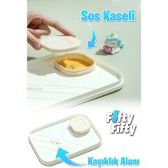 Vagonlife Lunch Box 820 ml Tek Kat Üç Bölmeli Sos Kaseli Yeni Nesil Sefer TASI-FFLBOX10283