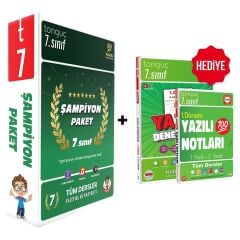 Tonguç Akademi 7. Sınıf Tüm Dersler Şampiyon Paket + 7. Sınıf Yazılı Denemeler - Yazılı Notları