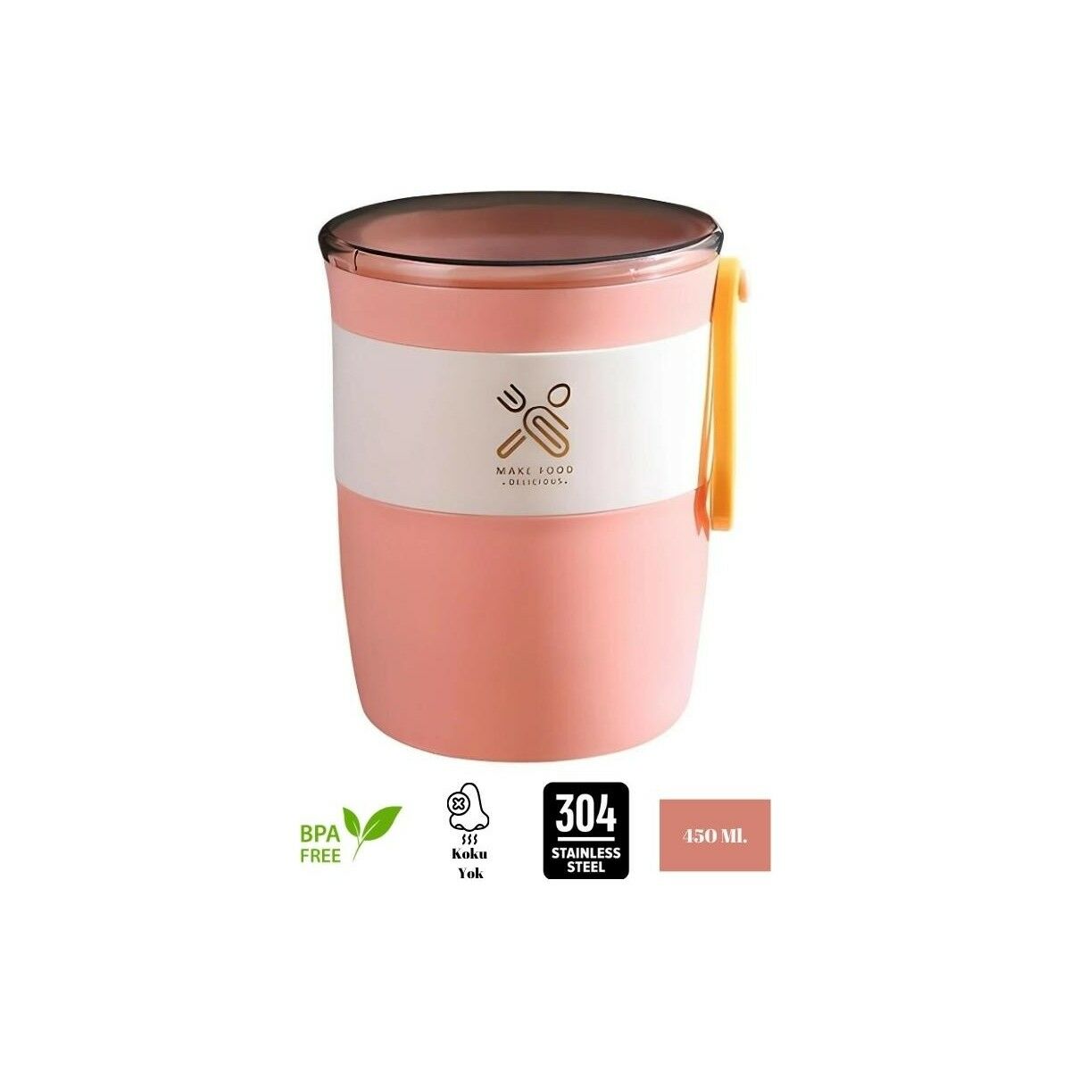 Vagon Çelik Lunch Box 450 Ml Pembe
