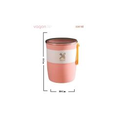 Vagon Çelik Lunch Box 450 Ml Pembe