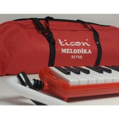 Ticon 32 k Melodika Yumuşak Çantalı Kırmızı
