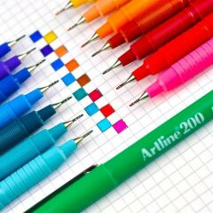 Artline 200n Fine Keçe Uçlu Yazı Kalemi 0,4 Mm Kırmızı