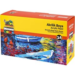 N.Color Akrilik Boya Sise 24' Lü (17 Ml)