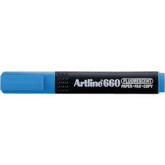 Artline 660 Fosforlu Kalemkesik Uç:1,0-4,0mmaçık Mavi