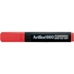 Artline 660 Fosforlu Kalemkesik Uç:1,0-4,0mmf.Kırmızı