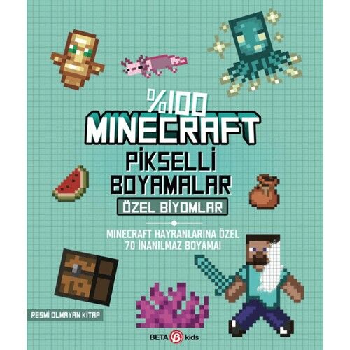 %100 Minecraft Pikselli Boyamalar Özel Biyomlar