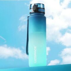 Uzspace Tritan Su Matarası 800ml Mavi Yeşil