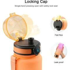 Uzspace Tritan Su Matarası 800ml Mavi Sarı