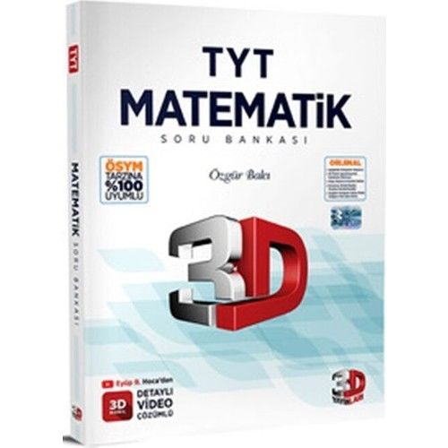 2025 TYT 3D Matematik Tamamı Video Çözümlü Soru Bankası 3D Yayınları